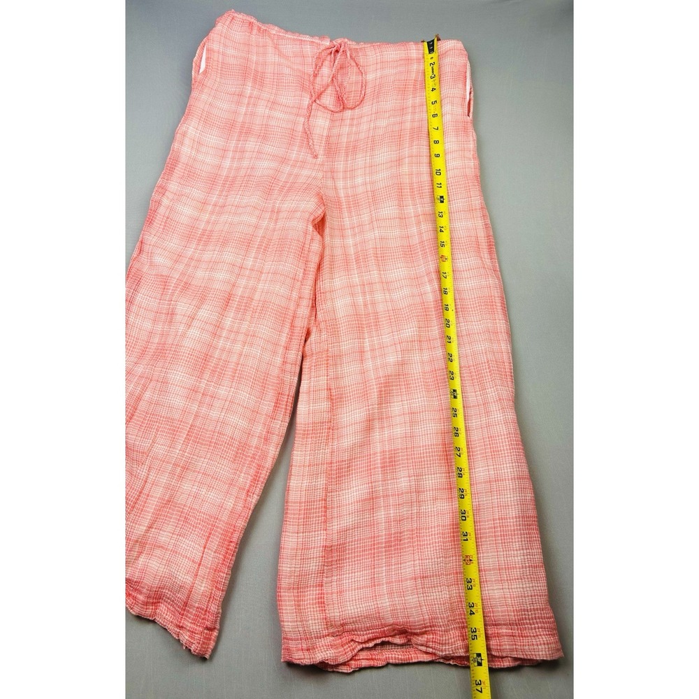 Urban Outfitters Women's XS Gauzy‎ Summer Coral Plaid Overalls Jumpsuit - Picture 11 of 16